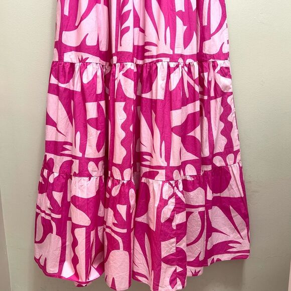 Oliphant Tuckernuck Munthe Puff Sleeve Maxi Dress in Twiggy Pink Floral Size XS - Picture 11 of 14